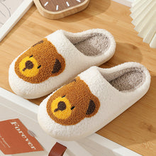 Load image into Gallery viewer, Women Smiley Slippers Fluffy Home Warm Fur Slippers Smiley Face Household Couple Slippers Indoor Warm Home Non-Slip Couple Style Casual Shoes Indoor Outdoor Anti-Skid Plush Fleece Lined House Shoes
