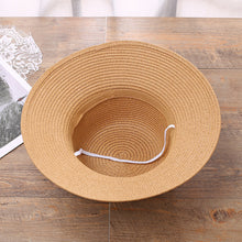 Load image into Gallery viewer, Girls Hats Children Raw Edge Straw Hat For Girls Kids Sun Cap Girls  Hat Baby Beach Caps In leegant Modern Design
