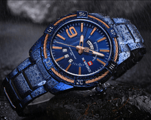 Load image into Gallery viewer, Men's  Luxury Stainless steal Waterproof Watch With Day And Date Display Unique Design Perfect Gift In Modern Metal Men  Wrist Watch Design
