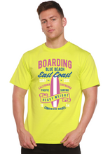 Load image into Gallery viewer, Boarding Blue Beach Men's Bamboo Viscose/Organic Cotton Short Sleeve Graphic T-Shirt
