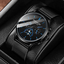 Load image into Gallery viewer, New Fashion Luminous Mens Watches Luxury Sport Quartz Mesh Strap Elegant  Waterproof Wristwatch For Men
