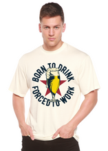 Load image into Gallery viewer, Born to Drink Men's Bamboo Viscose/Organic Cotton Short Sleeve Graphic T-Shirt

