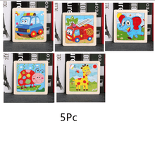 Load image into Gallery viewer, 10pcs Of Wood Puzzle Baby Young Children Early Lessons Learned Intelligence Cartoon Animal Puzzle Wooden Toys Education Puzzles
