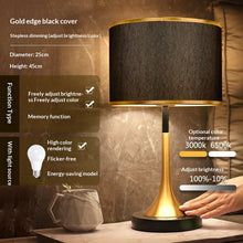 Load image into Gallery viewer, Modern Touch Sensor Dimming Luxury Living Room Simple Nordic LED Table Lamp Creative Simplicity Cloth Desk Light Indoor  Decorative Table Lamp Cute Study Lamps for Bedroom Décor
