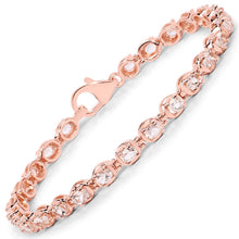 Load image into Gallery viewer, 3.75 Carat Genuine Morganite .925 Sterling Silver Bracelet
