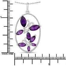 Load image into Gallery viewer, 2.12 Carat Genuine Amethyst .925 Sterling Silver Pendant
