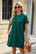 Load image into Gallery viewer, Short Sleeve Mini Dress with Pockets Casual &amp; Stylish Everyday Wear
