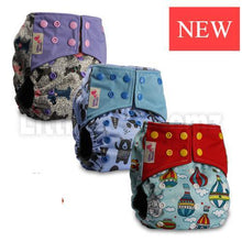 Load image into Gallery viewer, Modern Luxury Printed Washable Real Cloth Pocket Nappy,3 nappies/diapers Set For Girls and Boys Baby In Elegant Style
