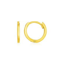 Load image into Gallery viewer, 14k Yellow Gold Petite Polished Round Hoop Earrings
