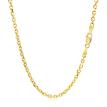 Load image into Gallery viewer, 2.6mm 14k Yellow Gold Diamond Cut Cable Link Chain
