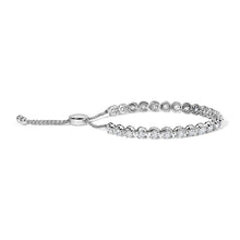 Load image into Gallery viewer, 14K White Gold 6.00 Cttw Diamond 4â€-10â€ Adjustable Bolo Tennis Bracelet (I-J Color, I1-I2 Clarity)
