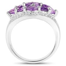 Load image into Gallery viewer, 1.91 Carat Genuine  Amethyst .925 Sterling Silver Ring

