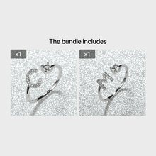 Load image into Gallery viewer, Popular Fashion Silvery AZ Letter Ring Initials Wedding Love Couple Rings Bridesmaid Gift
