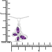Load image into Gallery viewer, 0.60 Carat Genuine Amethyst .925 Sterling Silver Pendant
