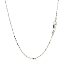 Load image into Gallery viewer, 14k White Gold Diamond-Cut Alternating Bead Chain 1.2mm
