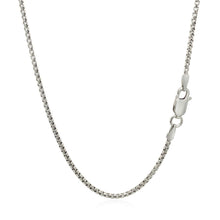 Load image into Gallery viewer, Sterling Silver Rhodium Plated Round Box Chain 1.5mm
