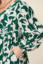 Load image into Gallery viewer, Double Take Full Size Printed Ruffle Hem Dress with Pocket Stylish &amp; Functional Women Dress
