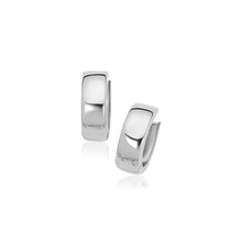 Load image into Gallery viewer, 10k White Gold Snuggable Hoop Earrings
