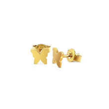 Load image into Gallery viewer, 14k Yellow Gold Polished Butterfly Earrings
