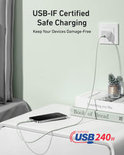 Load image into Gallery viewer, Anker USB-C to USB-C Cable (3 ft / 6 ft, 240W, Upcycled-Braided)
