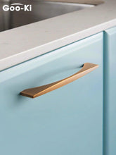 Load image into Gallery viewer, 6PCS Set Nordic Modern Glam Brushed Bronze Drawer Knobs Kitchen Door Handles Cupboard Door Handle Cabinet Handles for Furniture Hardware  Brushed Brass Handle Modern Minimalist Cabinet Pull Drawer Handle Wardrobe Cabinet Hardware
