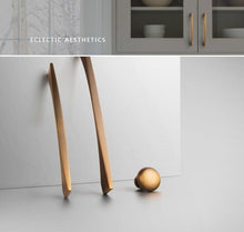 Load image into Gallery viewer, 6PCS Set Nordic Modern Glam Brushed Bronze Drawer Knobs Kitchen Door Handles Cupboard Door Handle Cabinet Handles for Furniture Hardware  Brushed Brass Handle Modern Minimalist Cabinet Pull Drawer Handle Wardrobe Cabinet Hardware
