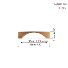 Load image into Gallery viewer, 6PCS Set Nordic Modern Glam Brushed Bronze Drawer Knobs Kitchen Door Handles Cupboard Door Handle Cabinet Handles for Furniture Hardware  Brushed Brass Handle Modern Minimalist Cabinet Pull Drawer Handle Wardrobe Cabinet Hardware
