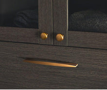 Load image into Gallery viewer, 6PCS Set Nordic Modern Glam Brushed Bronze Drawer Knobs Kitchen Door Handles Cupboard Door Handle Cabinet Handles for Furniture Hardware  Brushed Brass Handle Modern Minimalist Cabinet Pull Drawer Handle Wardrobe Cabinet Hardware
