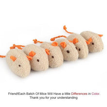 Load image into Gallery viewer, 6pcs/lot Mix Pet Toy Catnip Mice Cats Toys Fun Plush Mouse Cat Toy For Kitten Skitter Critters Cat Toy Value Pack
