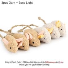 Load image into Gallery viewer, 6pcs/lot Mix Pet Toy Catnip Mice Cats Toys Fun Plush Mouse Cat Toy For Kitten Skitter Critters Cat Toy Value Pack
