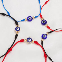 Load image into Gallery viewer, 6pcs/set Handmade Bracelets Braided Red Black Rope 7 Knots Lucky Jewelry Friendship Protection Bracelet Red Comfortable Bracelet Small Eye Bracelet For Kids
