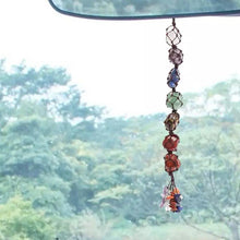 Load image into Gallery viewer, 7 Chakra Gemstones Reiki Healing Crystals Tassel Wall Car Hanging Ornament
