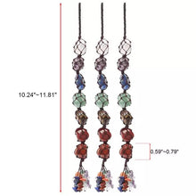 Load image into Gallery viewer, 7 Chakra Gemstones Reiki Healing Crystals Tassel Wall Car Hanging Ornament
