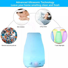Load image into Gallery viewer, 7 Color LED 200ML Ultrasonic Essential Oil Aroma Diffuser and Humidifier with Remote
