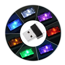 Load image into Gallery viewer, 7 Color Lights LED Mini USB Ambient Neon Interior Light Car Accessories Cars Gadgets Bright Colors
