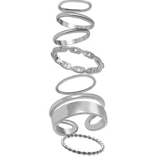 Load image into Gallery viewer, 7-Piece: Women's Gold Knuckle Ring Set
