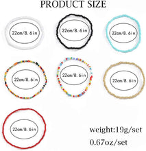 Load image into Gallery viewer, 7-Pieces Set: Women's Hand Beaded African Anklet
