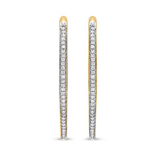 Load image into Gallery viewer, 10k Yellow Gold Round Cut Diamond Earrings (1 cttw, I-J Color, I2-I3 Clarity)
