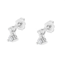 Load image into Gallery viewer, 14K White Gold 1/4 Cttw Double Diamond Drop and Dangle Stud Earrings (H-I Color, SI1-SI2 Clarity)
