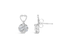 Load image into Gallery viewer, 14K White Gold 1 1/4 cttw Round Cut Diamond Earrings (H-I, I1-I2)
