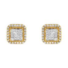 Load image into Gallery viewer, 10KT Yellow Gold Diamond Stud Earrings (1/2 cttw, H-I Color, SI2-I1 Clarity)
