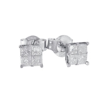 Load image into Gallery viewer, 10k White Gold Diamond Stud Earrings (0.60 cttw, I-J Color, I2-I3 Clarity)
