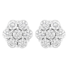 Load image into Gallery viewer, 14KT White Gold 1 cttw Diamond Composite Stud Earrings (I-J, SI2-I1)
