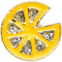 Load image into Gallery viewer, 16G 5/16 Clear Gem Gold Tone Tasty Orange Fruit Labret Tragus
