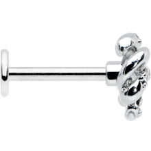 Load image into Gallery viewer, 16G 5/16 Clear Gem Looping Bow Labret Monroe Tragus

