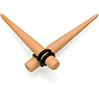 Load image into Gallery viewer, Tan Matte Acrylic Straight Taper Set 2G to 00G
