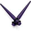 Load image into Gallery viewer, Dark Purple Matte Acrylic Straight Taper Set 12G to 00G
