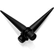 Load image into Gallery viewer, Black Matte Acrylic Straight Taper Set Available in Sizes 12G to 00G
