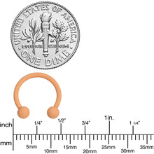 Load image into Gallery viewer, 16G 3/8 Tan Matte Horseshoe Circular Barbell
