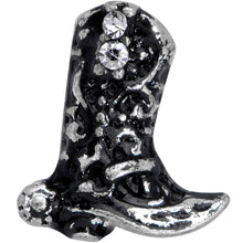 Load image into Gallery viewer, 16G 1/4 Clear Gem Cowboy Boot Cartilage Tragus Earring
